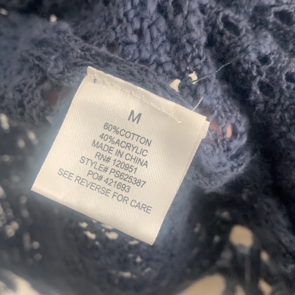 Pink Rose Navy Blue Crochet Duster - Picture 5 of 5